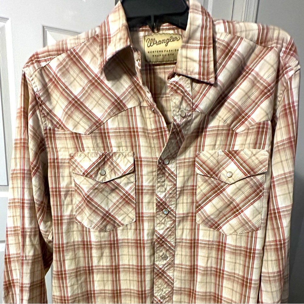 Vintage Wrangler western fashion snap shirt